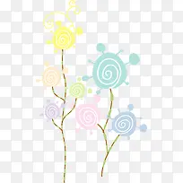 可爱卡通花树-空若网 可爱卡通花树-空若网