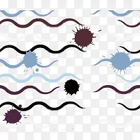 矢量墨迹曲线花纹-空若网 矢量墨迹曲线花纹-空若网