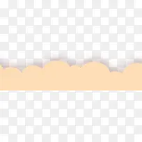 卡通黄色3D云朵边框装饰-空若网 卡通黄色3D云朵边框装饰-空若网
