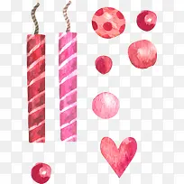 矢量水彩蜡烛-空若网 矢量水彩蜡烛-空若网