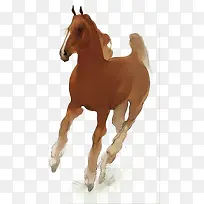 矢量水彩奔跑的马-空若网 矢量水彩奔跑的马-空若网