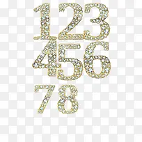 镶金边的钻石阿拉伯数字-空若网 镶金边的钻石阿拉伯数字-空若网