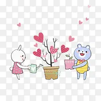 浇灌爱心树-空若网 浇灌爱心树-空若网