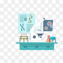 矢量卡通科学实验室器材素材-空若网 矢量卡通科学实验室器材素材-空若网