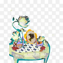 油画桌子上的东西-空若网 油画桌子上的东西-空若网