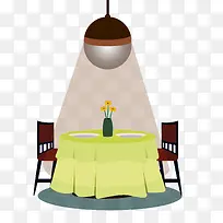 卡通夜晚餐厅内景矢量-空若网 卡通夜晚餐厅内景矢量-空若网