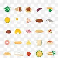 各种食物的俯视图-空若网 各种食物的俯视图-空若网