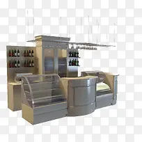 白色透明玻璃吧台桌-空若网 白色透明玻璃吧台桌-空若网