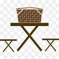 对称木质矢量卡通桌子椅子-空若网 对称木质矢量卡通桌子椅子-空若网