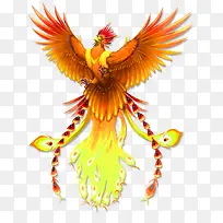 橙色中国风凤凰装饰图案-空若网 橙色中国风凤凰装饰图案-空若网