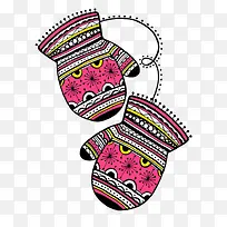 卡通彩色花纹手套设计-空若网 卡通彩色花纹手套设计-空若网