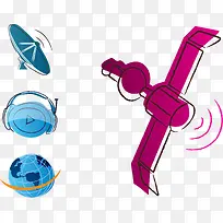 矢量图卫星通信-空若网 矢量图卫星通信-空若网