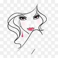 手绘美女矢量素材-空若网 手绘美女矢量素材-空若网