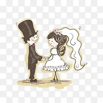 手牵手的新郎新娘-空若网 手牵手的新郎新娘-空若网