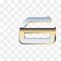 金属质感字母数字6-空若网 金属质感字母数字6-空若网