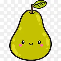 绿色卡通可爱梨子-空若网 绿色卡通可爱梨子-空若网