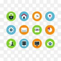 圆形扁平化图标-空若网 圆形扁平化图标-空若网