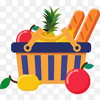 秋天成熟的水果篮子-空若网 秋天成熟的水果篮子-空若网