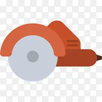 矢量图橙色的切割机-空若网 矢量图橙色的切割机-空若网