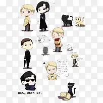 Q版集合华生和福尔摩斯-空若网 Q版集合华生和福尔摩斯-空若网