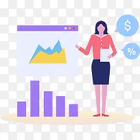 手绘卡通人物扁平化幻灯片数据分-空若网 手绘卡通人物扁平化幻灯片数据分-空若网