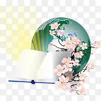 中国风书本装饰矢量素材-空若网 中国风书本装饰矢量素材-空若网