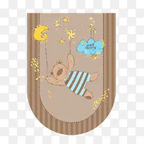 矢量小熊半圆边框-空若网 矢量小熊半圆边框-空若网