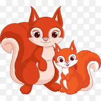 松鼠妈妈与小松鼠-空若网 松鼠妈妈与小松鼠-空若网