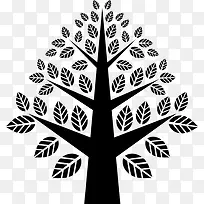 树上的叶子很多对称外形美观图标-空若网 树上的叶子很多对称外形美观图标-空若网