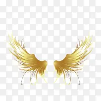 展开的金色翅膀手绘图-空若网 展开的金色翅膀手绘图-空若网