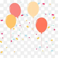 橙色礼花气球漂浮素材-空若网 橙色礼花气球漂浮素材-空若网