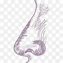 手绘涂鸦侧面鼻子-空若网 手绘涂鸦侧面鼻子-空若网