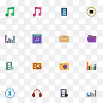 矢量多媒体图标-空若网 矢量多媒体图标-空若网
