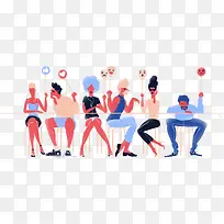 矢量时尚人物插画-空若网 矢量时尚人物插画-空若网