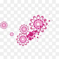 玫红花朵底纹-空若网 玫红花朵底纹-空若网