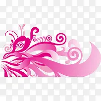 玫红潮流花纹-空若网 玫红潮流花纹-空若网