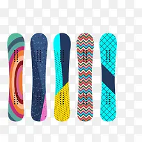 多彩的滑雪板集合-空若网 多彩的滑雪板集合-空若网