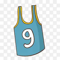 蓝色卡通球衣矢量图-空若网 蓝色卡通球衣矢量图-空若网