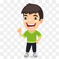 绿色上衣的男性人物设计-空若网 绿色上衣的男性人物设计-空若网