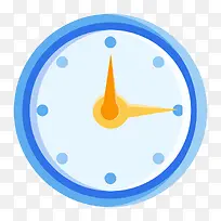 蓝色扁平化时间钟表元素-空若网 蓝色扁平化时间钟表元素-空若网