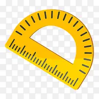 黄色半圆刻度尺-空若网 黄色半圆刻度尺-空若网