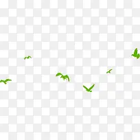 绿色飞鸟剪影-空若网 绿色飞鸟剪影-空若网