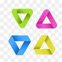 彩色渐变三角形-空若网 彩色渐变三角形-空若网