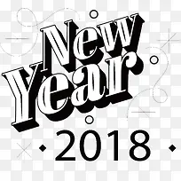 矢量新年快乐立体艺术字-空若网 矢量新年快乐立体艺术字-空若网