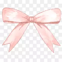 水彩画粉红手绘水彩粉红色蝴蝶结-空若网 水彩画粉红手绘水彩粉红色蝴蝶结-空若网