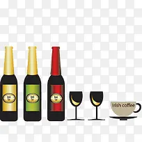 矢量酒水瓶子-空若网 矢量酒水瓶子-空若网