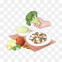 手绘平面蔬菜瓜果-空若网 手绘平面蔬菜瓜果-空若网