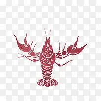 手绘小龙虾设计素材-空若网 手绘小龙虾设计素材-空若网