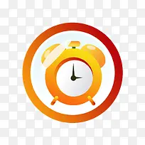 橙色闹钟图标-空若网 橙色闹钟图标-空若网