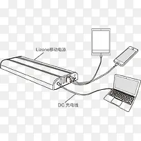 笔记本电脑连接移动电源-空若网 笔记本电脑连接移动电源-空若网